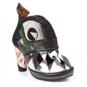 Irregular Choice Bite Me Piranha Silver Booties